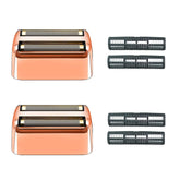 colorski front packaging showing two foil and cutter sets, assures quick replacement