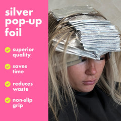 Colortrak single 5x11 foil sheet close-up showing ready-to-use convenience for stylists
