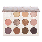 ColourPop 11:11 palette front view showing 12 warm nude shades and compact layout for travel