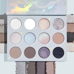 ColourPop Cloud 9 open with seven pans visible demonstrating shade variety and finish options