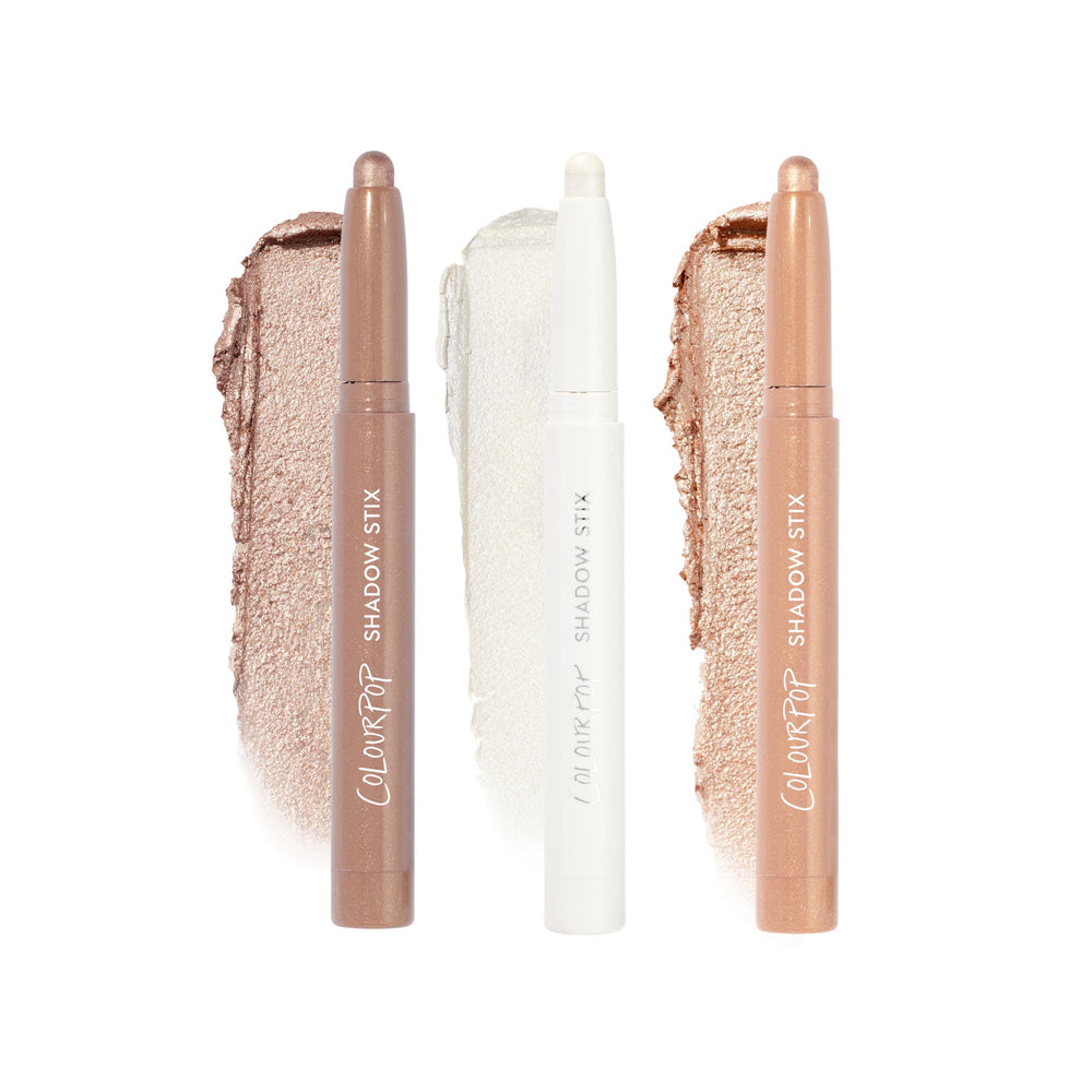 ColourPop front packaging showing three Shadow Stix for easy color choice