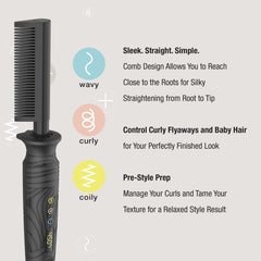 Conair ceramic plate closeup showing even heat for reduced hot spots benefit