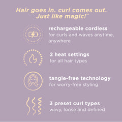 Conair Curl Secret MINI close-up of curl chamber highlighting tangle-free benefit