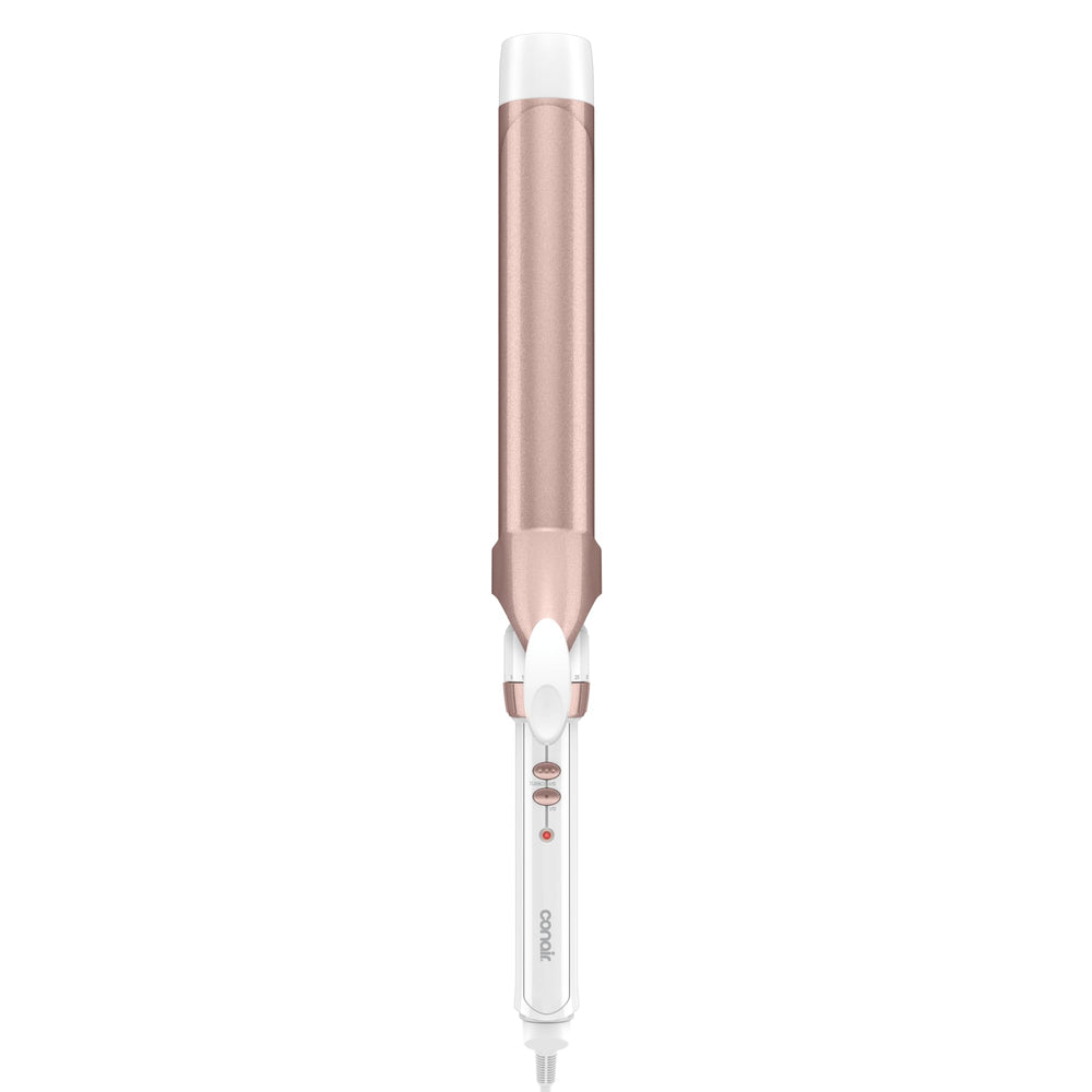 Conair front view showing full curling iron and ergonomic handle for comfortable styling