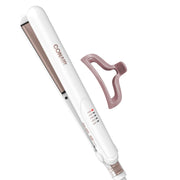 Conair flat iron front view showing slim profile and ergonomic grip for comfortable styling
