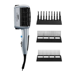 Conair front view of 1875W dryer showing compact design and power benefit