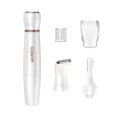 Conair front view packaging showing the trimmer and attachments for easy selection