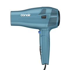 Conair front view of teal dryer showing shape and finish for efficient styling