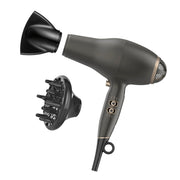 Conair INFINITIPRO front view showing sleek dryer and attachments for versatile styling