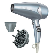 Conair InfinitiPRO front view showing sleek body and controls benefits quick styling
