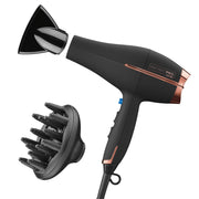 Conair InfinitiPRO front view showing full dryer and attachments for quick styling