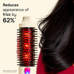Conair InfinitiPRO heated barrel detail illustrating 1.5-inch size for volume and curls