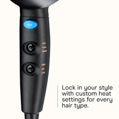 Conair INFINITIPRO held in hand demonstrating compact size and portable convenience