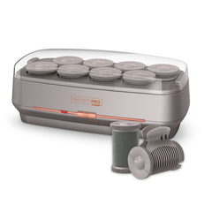 Conair InfinitiPRO front packaging showing full 8-piece roller kit for quick styling