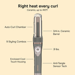 Conair InfinitiPRO drawing hair into chamber demonstrating automatic curl creation and speed