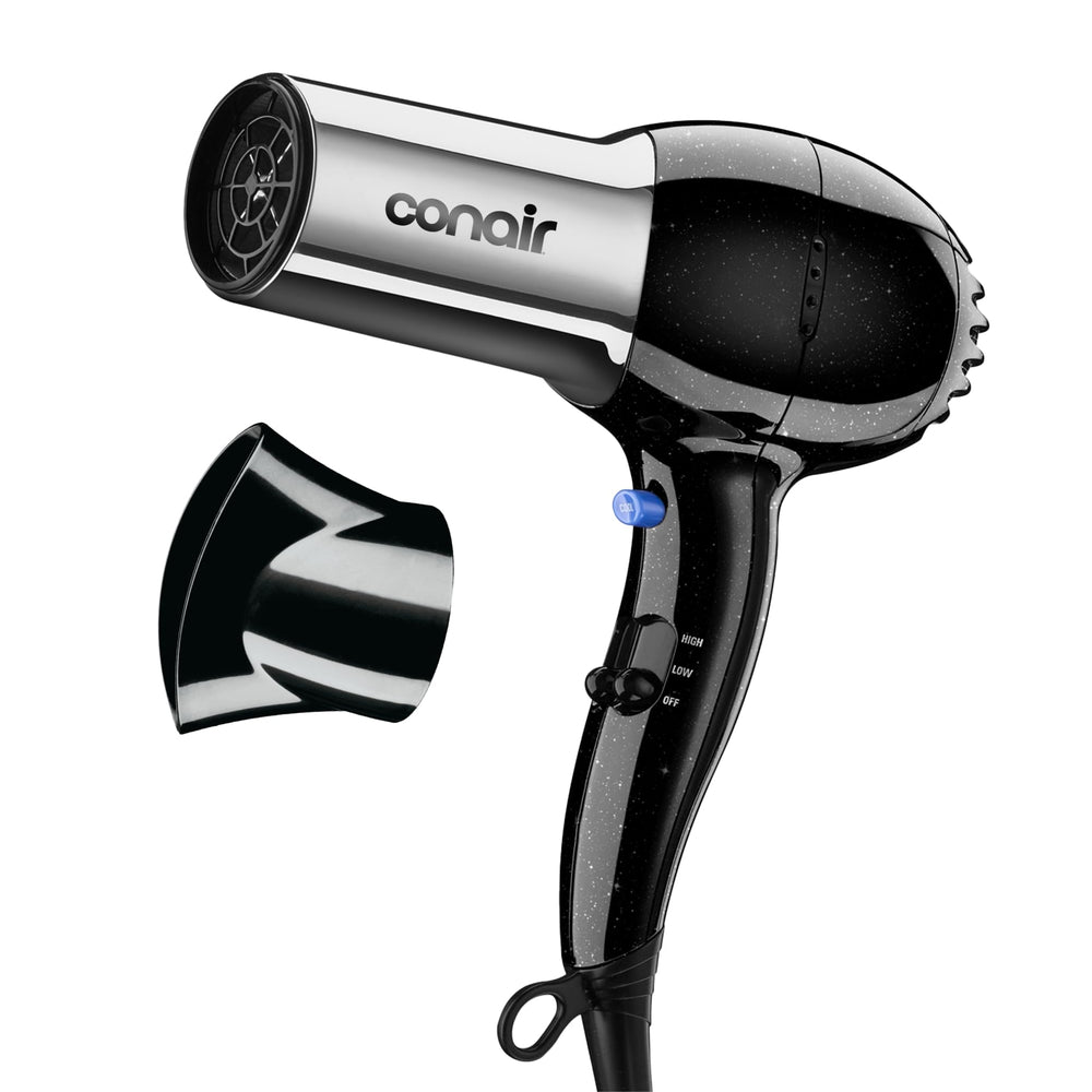 Conair ionic hair dryer front view showing sleek finish and fast performance