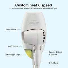 Conair LED night light illuminated for safer nighttime use