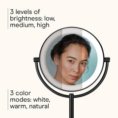 Conair 1x side overview showing full-face reflection for makeup application