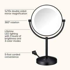 Conair matte black finish close-up highlighting modern styling and durable look