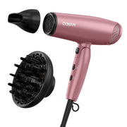Conair front view showing dusty rose dryer and controls for quick styling
