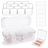 CONBOLA front view of clear nail cases showing organized sets and quick selection