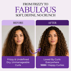 Controlled Chaos cream on hands demonstrating easy spread and detangling benefit