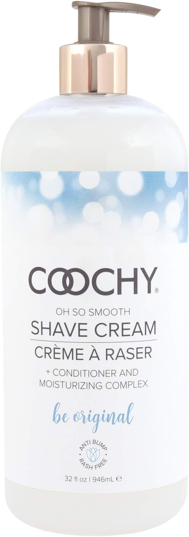 Coochy front packaging 32 oz showing full bottle and product benefit