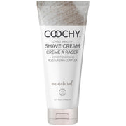 Coochy front packaging showing bottle and label for gentle shave