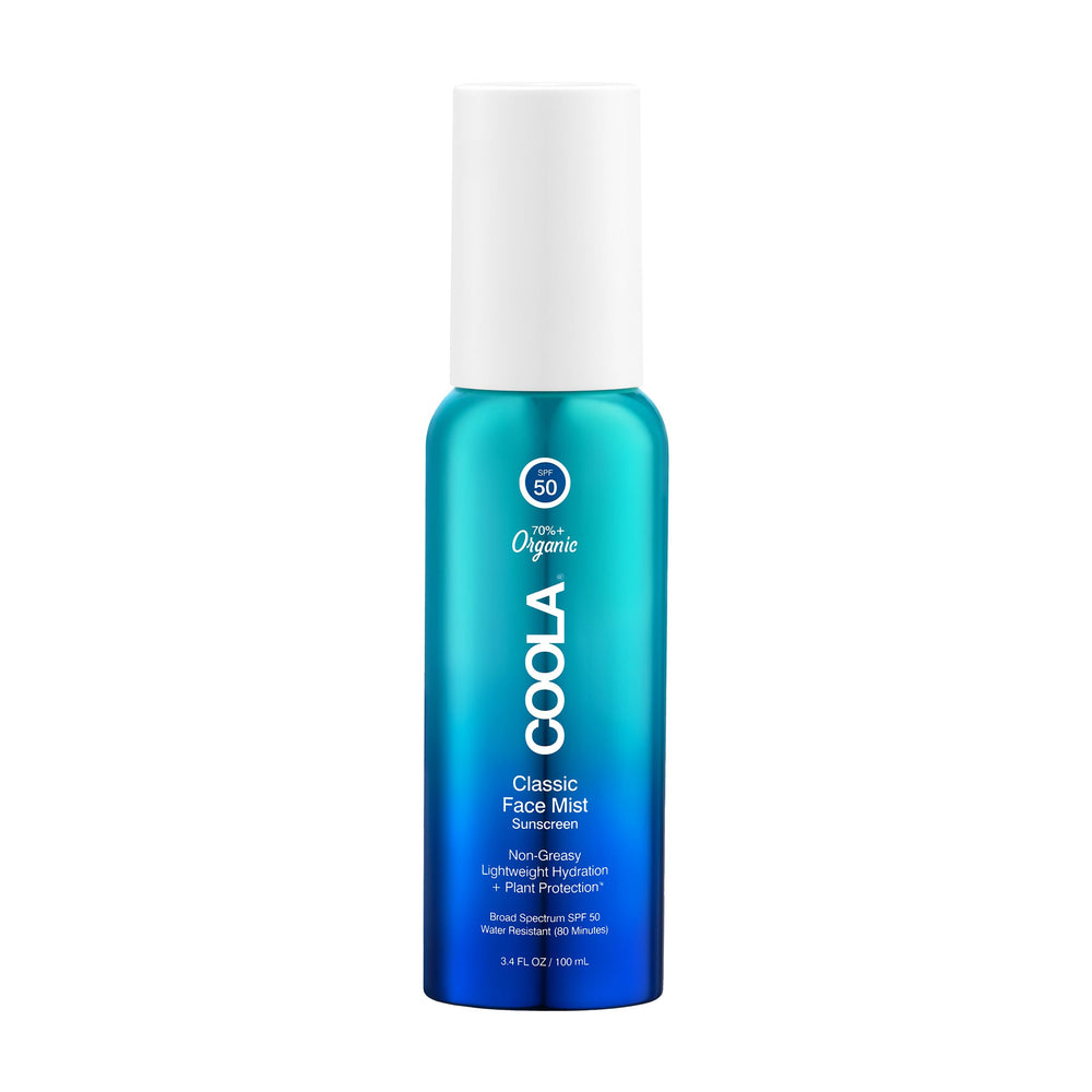 COOLA front packaging showing SPF 50 and compact travel size benefit