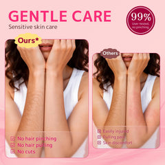CoolHair precision head close-up highlighting ceramic blade for gentle facial grooming