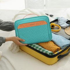 COOSKY open and hanging with clear pockets visible benefit: quick item access