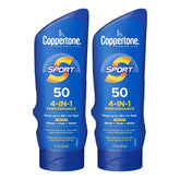 Coppertone SPORT front packaging showing SPF 50 and benefits