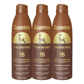 Coppertone front packaging showing SPF 15 and multipack convenience
