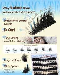 CORUSCATE lash glue and sealing solution demonstrating strong waterproof hold