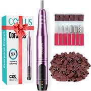 COSLUS C20 front view showing compact purple handpiece and controls for portability