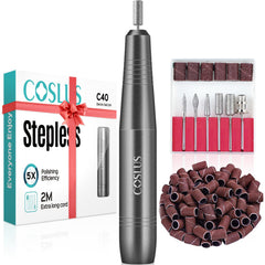 COSLUS C40 front view showing compact grey handpiece and base for easy storage benefit