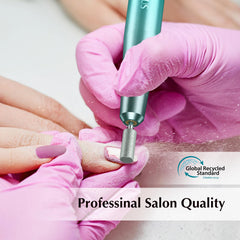 COSLUS C40 in use during a manicure, enabling accurate polish and enhancement removal