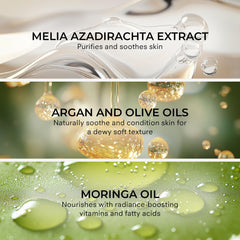 COSMEDIX cleansing oil texture close-up highlighting silky hydration
