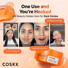 COSRX open jar with stacked hydrogel patches highlighting amount and ease