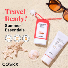 COSRX Airy Light sunscreen stick angled view highlighting compact portability benefit