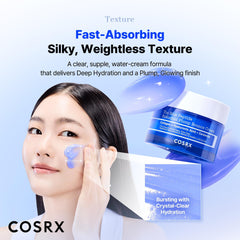 COSRX open jar revealing pale cream inside, indicates rich peptides and bakuchiol