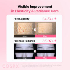 COSRX pad applied to cheek demonstrating cooling, de-puffing effect