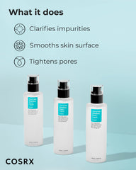 COSRX liquid texture close-up showing lightweight fast-absorbing benefit