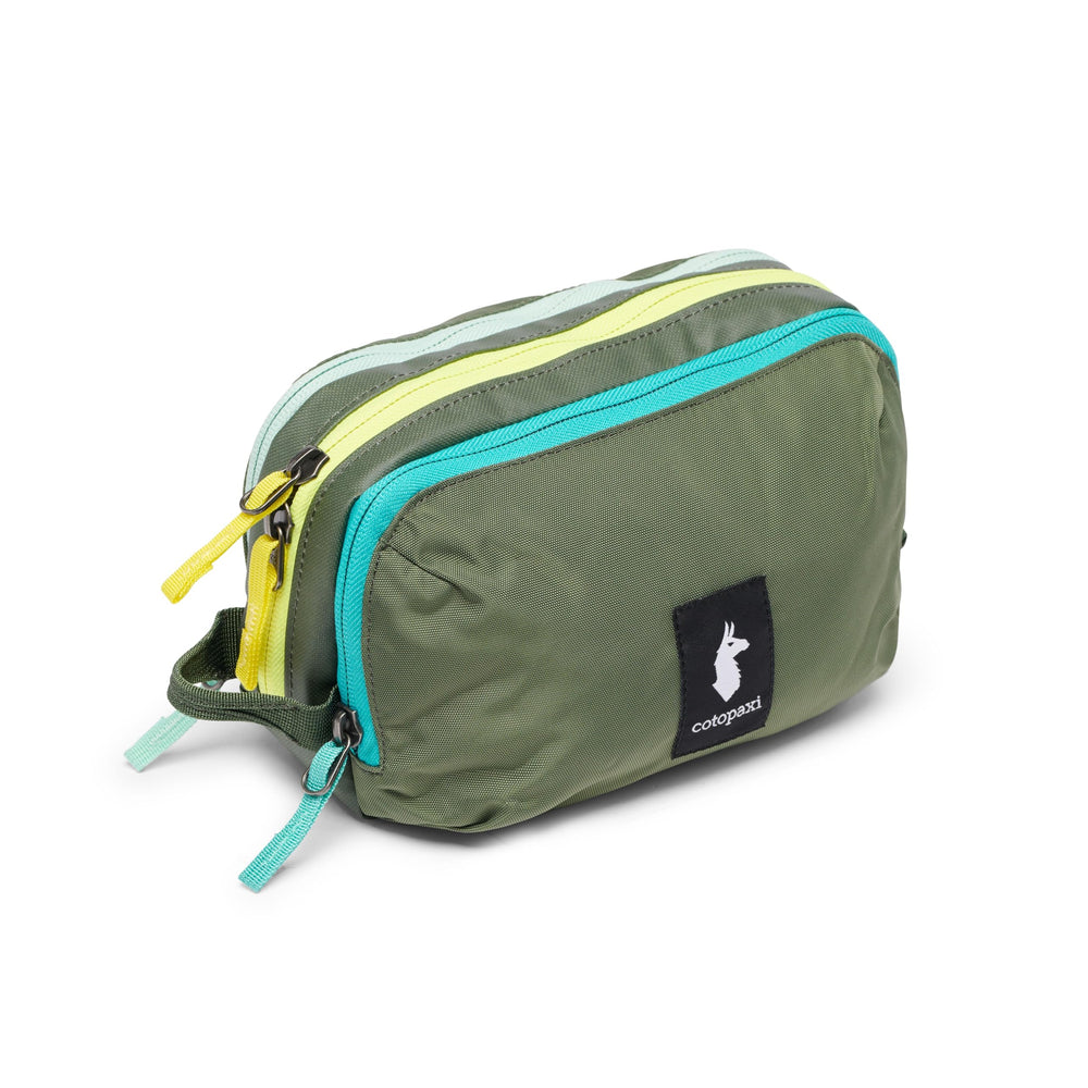 Cotopaxi Nido Accessory Bag front view in Spruce showing compact organized design
