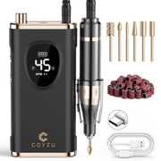 COYZU front view of drill showing compact cordless design and control benefits