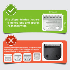 CR8GR8 guard attached to a Wahl clipper demonstrating secure, stable cutting benefit
