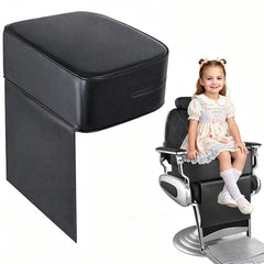 Crablux front view of booster seat cushion showing compact profile and chair protection