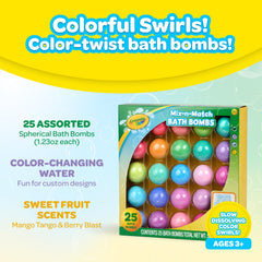 Crayola individually wrapped bath bomb close-up for freshness benefit