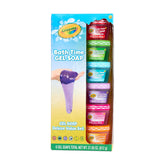 Crayola front packaging displaying six colorful slime tubs for playful bathing