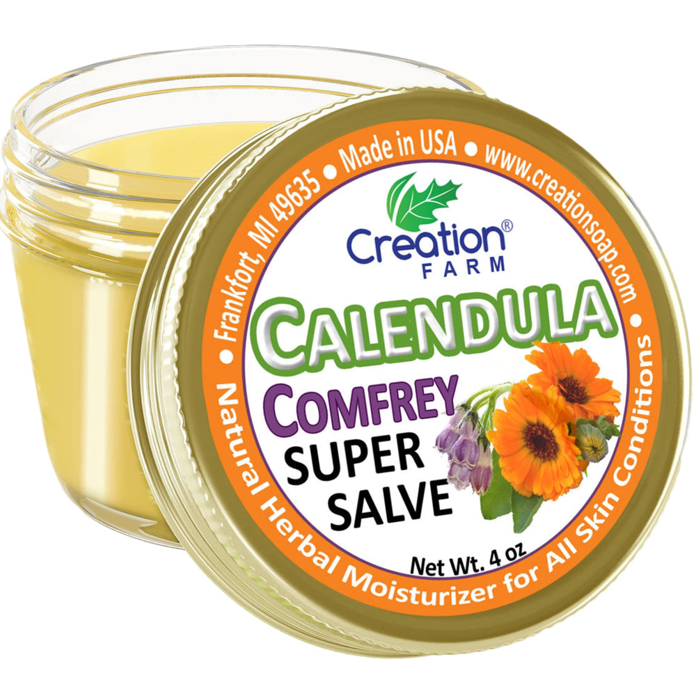 Creation Pharm front packaging showing calming botanical branding and benefits